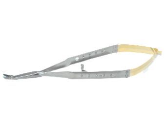 17.75cm round handle Castroviejo, Curved tips